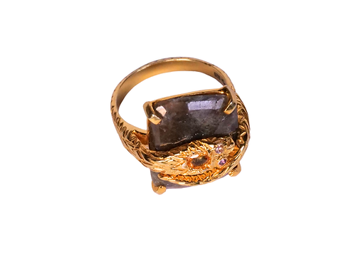 Labradorite Snake Ring