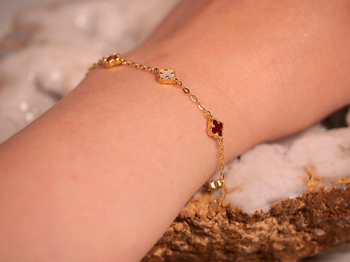 Colorful Clover Charm Bracelet