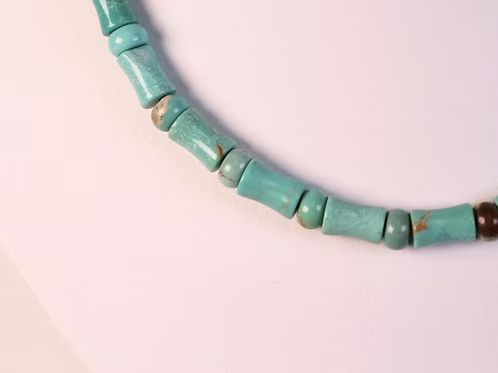 Turquoise Tube Bead Necklace