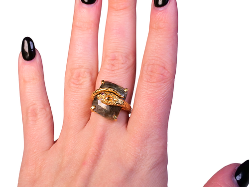 Labradorite Snake Ring