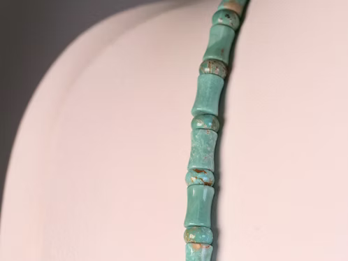 Turquoise Tube Bead Necklace