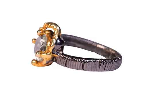 White Topaz Tentacle Ring