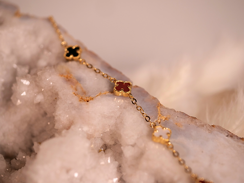 Colorful Clover Charm Bracelet