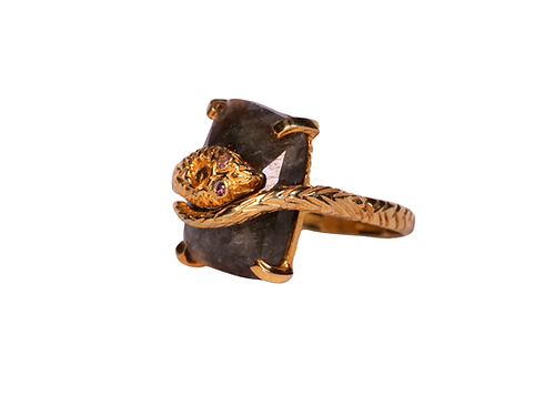 Labradorite Snake Ring