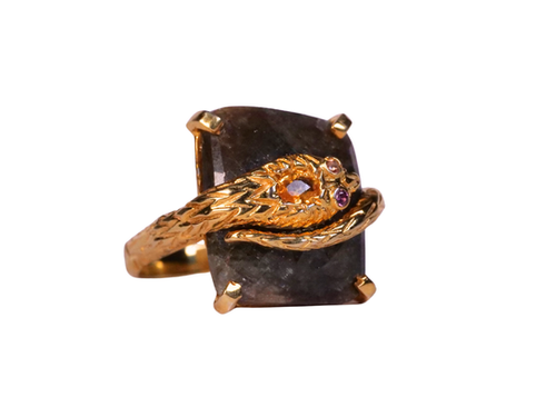 Labradorite Snake Ring