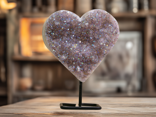 Druzy Quartz Heart
